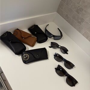 Oakley & Ray-Ban Polarized Sunglasses Collection with Cases